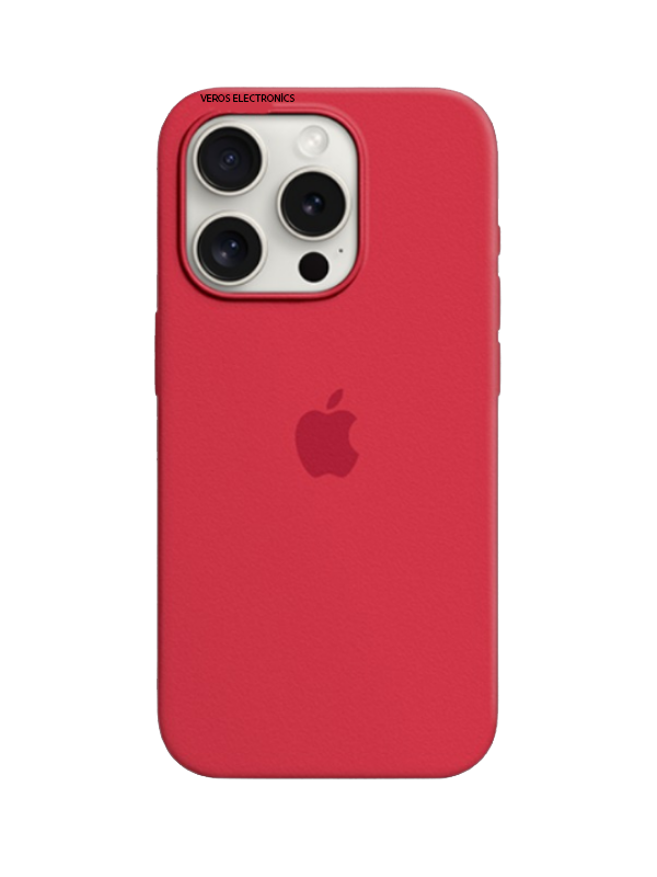 İphone Uyumlu Logolu İçi Kadifeli Lansman Silikon Kılıf Kırmızı