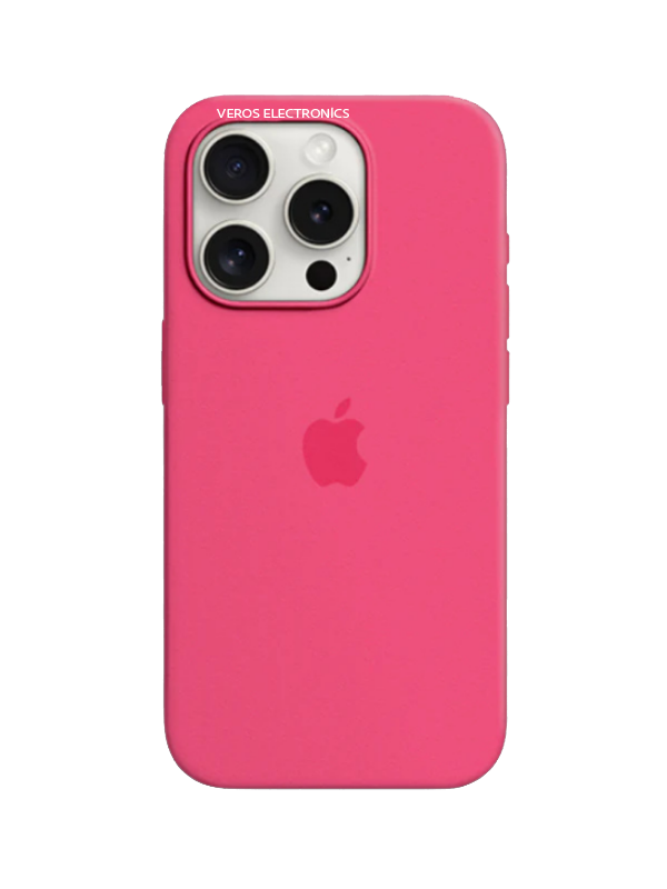 İphone Uyumlu Logolu İçi Kadifeli Lansman Silikon Kılıf Fuşya