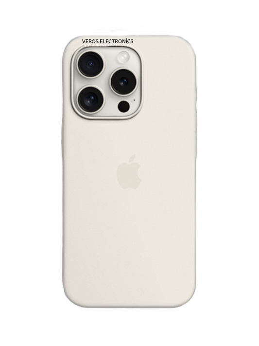 İphone Uyumlu Logolu İçi Kadifeli Lansman Silikon Kılıf Beyaz