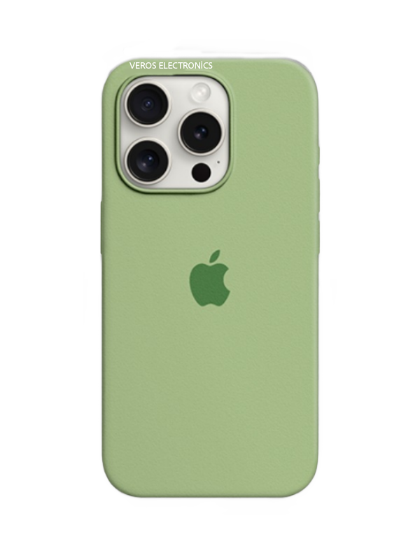 İphone Uyumlu Logolu İçi Kadifeli Lansman Silikon Kılıf Fıstık Yeşil