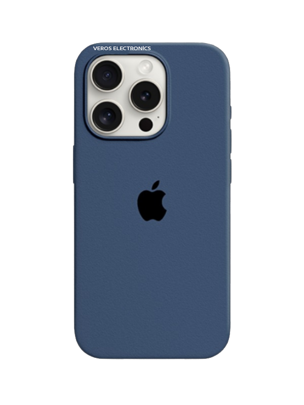 İphone Uyumlu Logolu İçi Kadifeli Lansman Silikon Kılıf Lacivert