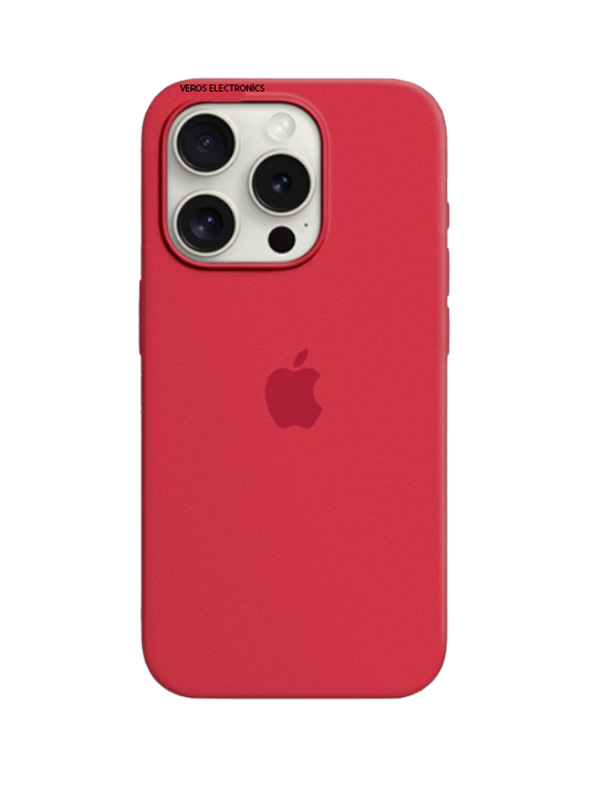 İphone Uyumlu Logolu İçi Kadifeli Lansman Silikon Kılıf Kırmızı