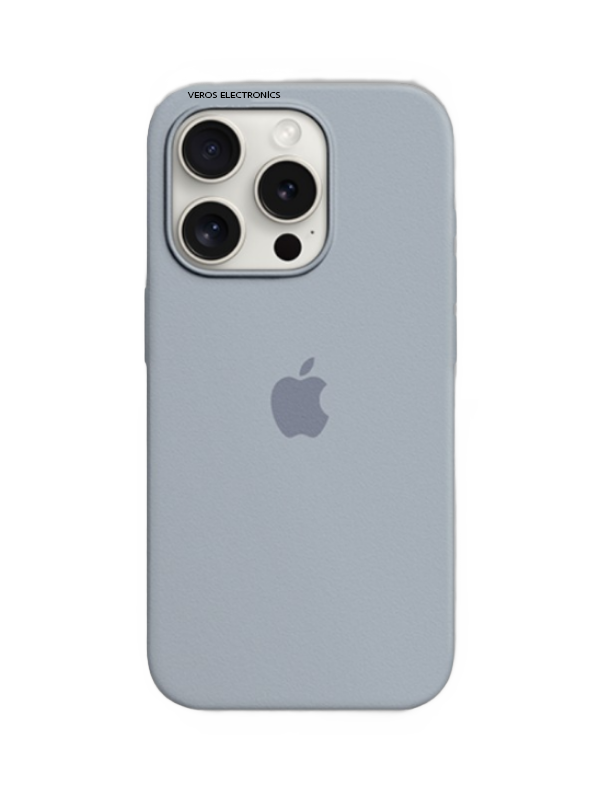 İphone Uyumlu Logolu İçi Kadifeli Lansman Silikon Kılıf Gri